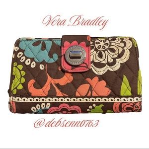 Vera Bradley Turn Knob Lock Large Wallet